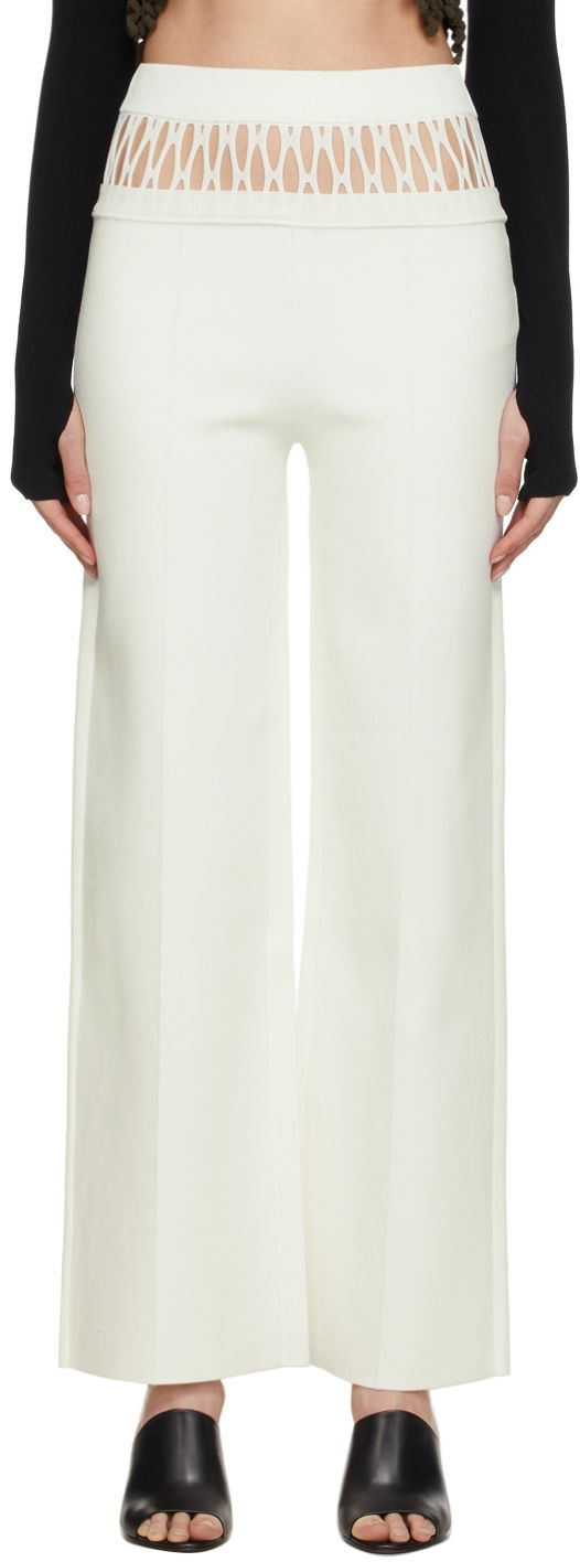 Панталони Dion Lee Dion Lee Fishnet Tailored Trousers Бяло | C7059S22, 0