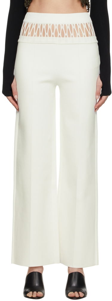 Панталони Dion Lee Dion Lee Fishnet Tailored Trousers Бяло | C7059S22, 0