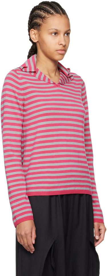 Пуловер Comme des Garçons Comme des Garçons Girl Striped Sweater Червено | NM-N002-051, 4