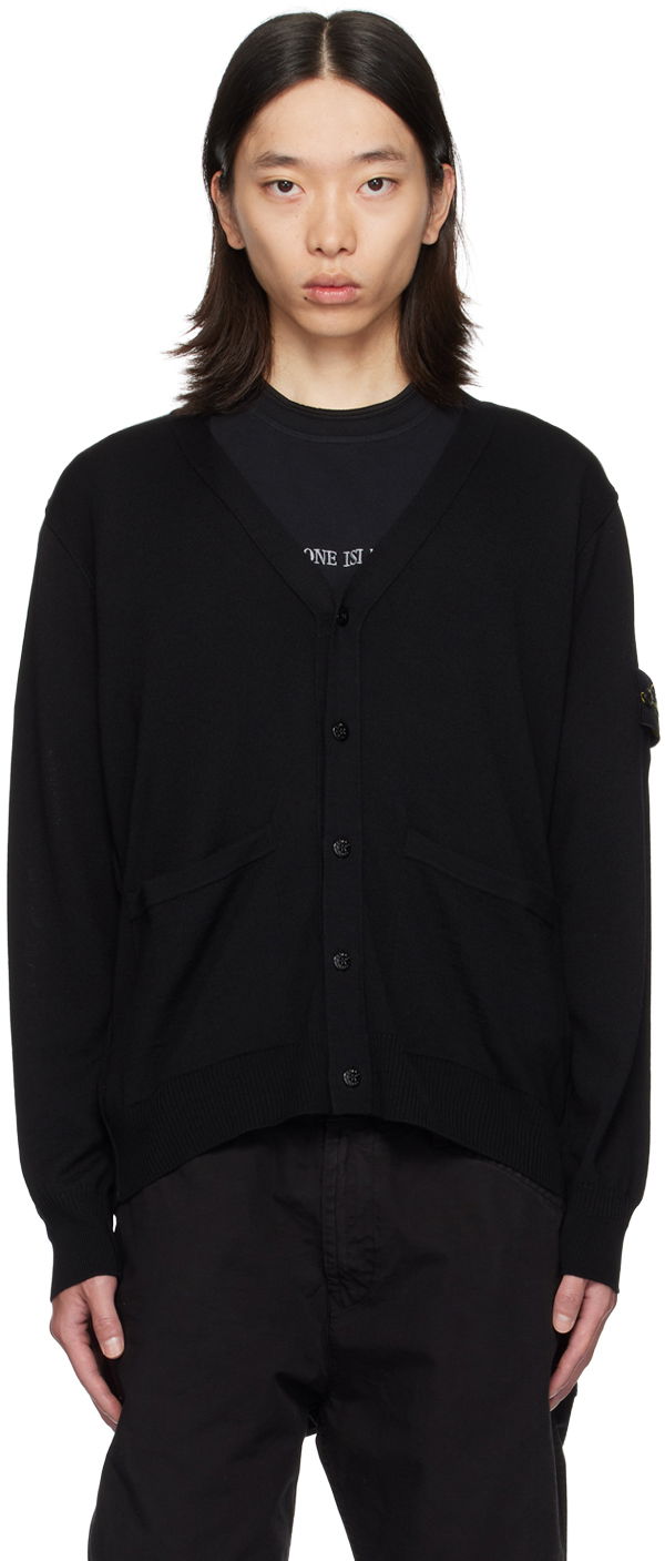 Пуловер Stone Island Black Patch Cardigan Черно | 8115511C4, 0