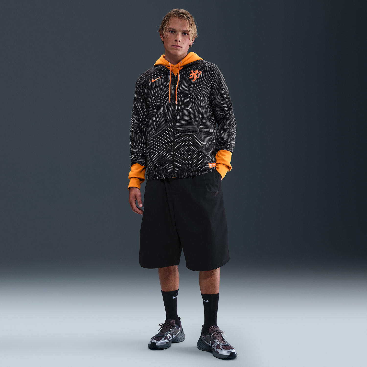 Яке Nike Netherlands Aireez Printed Football Jacket Черно | HM3842-010, 1