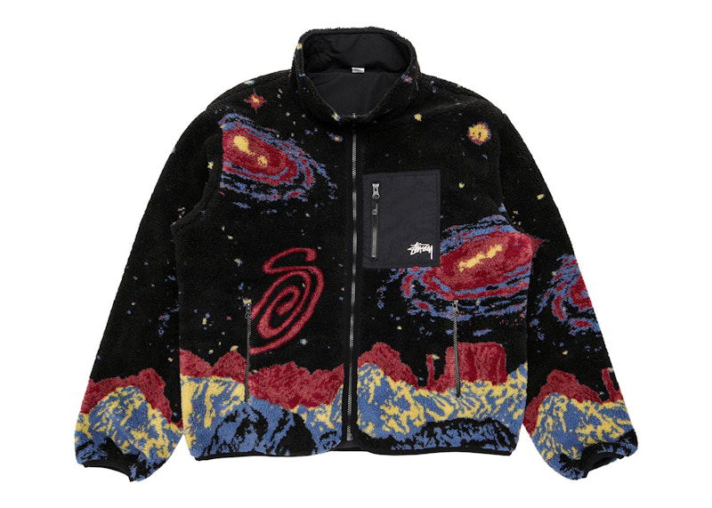 Суитчър Stüssy Reversible Cosmos Print Jacket Черно | 118514-MULT