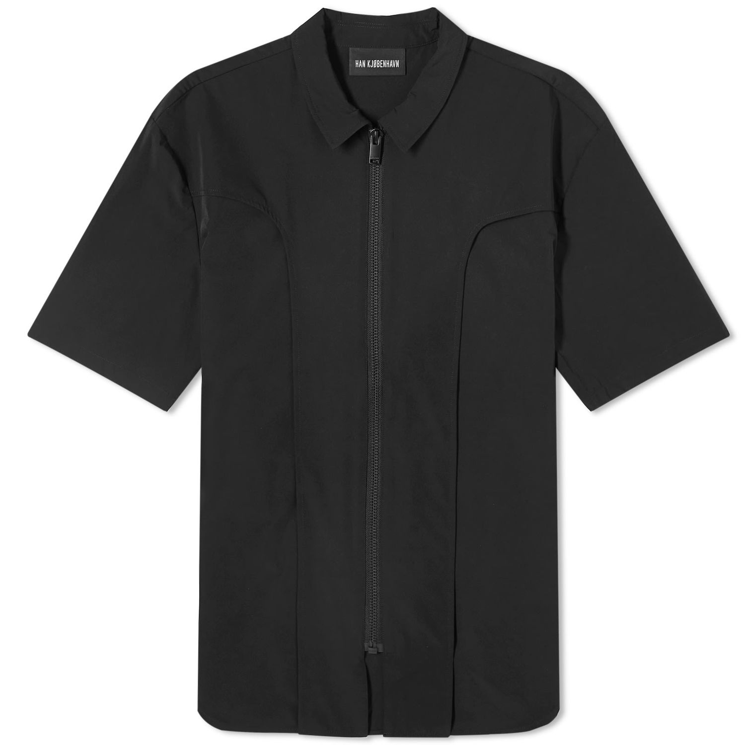 Риза Han Kjøbenhavn Han Kjobenhavn Technical Zip Shirt Черно | M-133612-BLK, 0