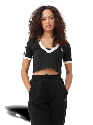 Съкратен топ adidas Originals CROPPED TEE Черно | 4065424720718