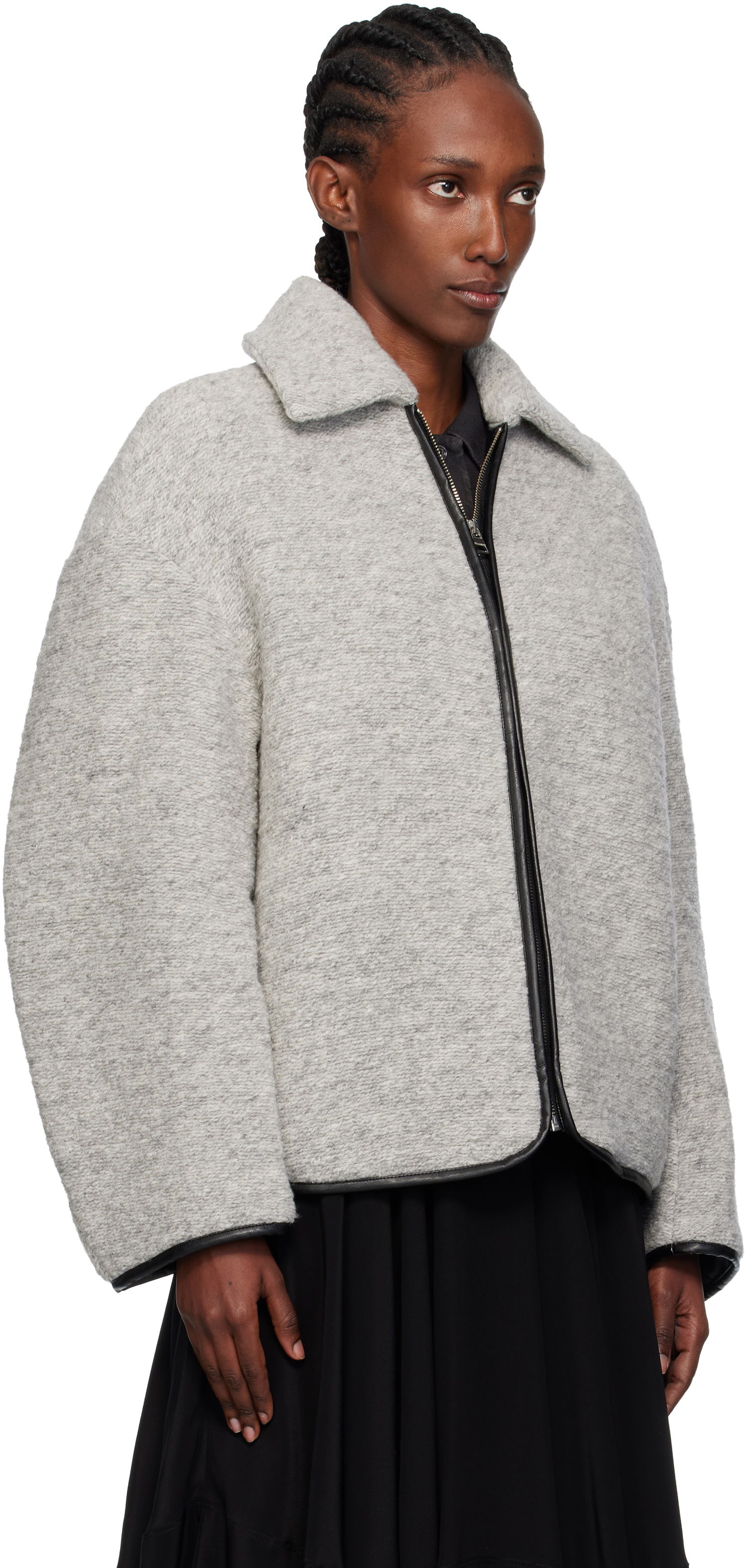 Яке JW Anderson JW Anderson Contrast Trim Casual Jacket Сиво | JK0412-PG1820, 1