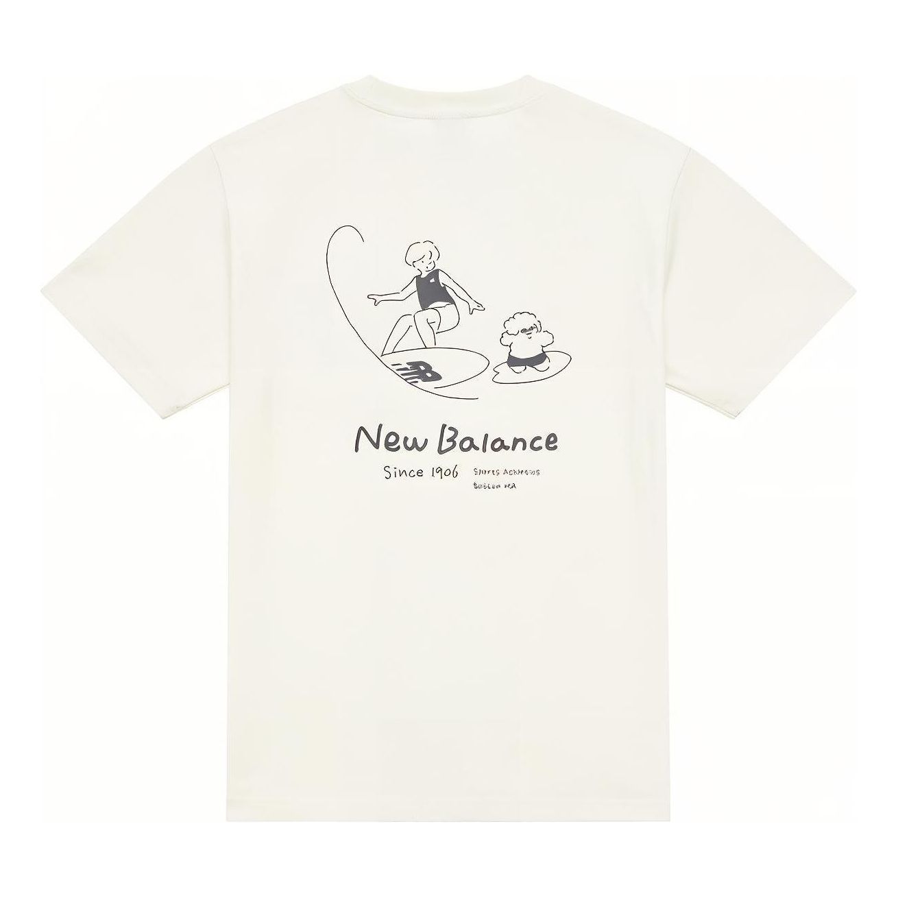 Тениска New Balance Tombonia Graphic T-Shirt Бяло | AMT42336-CIC, 0