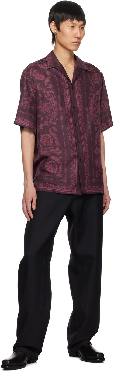 Риза Versace Versace Barocco Silk Shirt Лилаво | 1003926_1A13557, 3