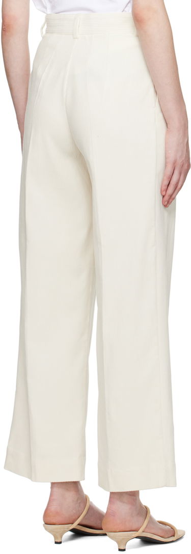 Панталони TOTEME TOTEME Pleated Wide-Leg Trousers Бяло | 243-WRB0202-FB0191, 2