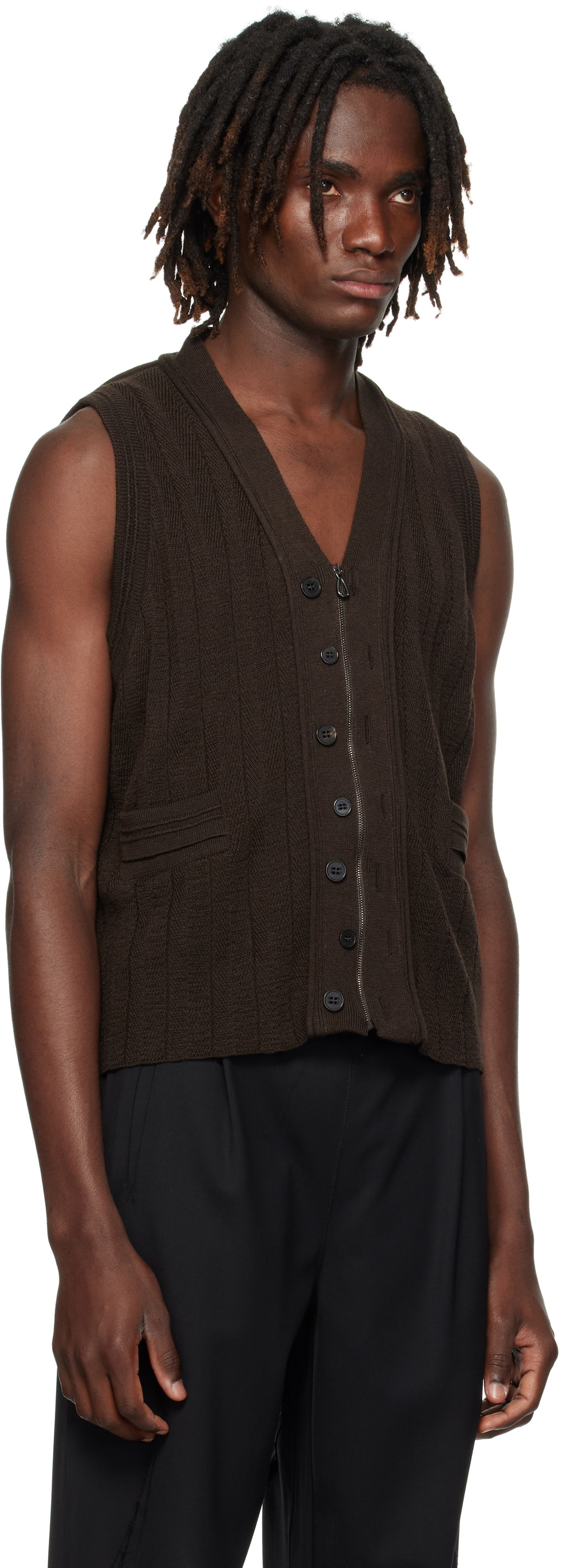 Жилетка KIKO KOSTADINOV Kiko Kostadinov Fitz Knit Vest Кафяво | KKAW25KN02-92, 1