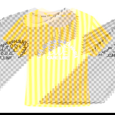 Тениска Bode Bode Striped T-Shirt with Logo Print Жълто | WRS25CS023-YLMLT, 0