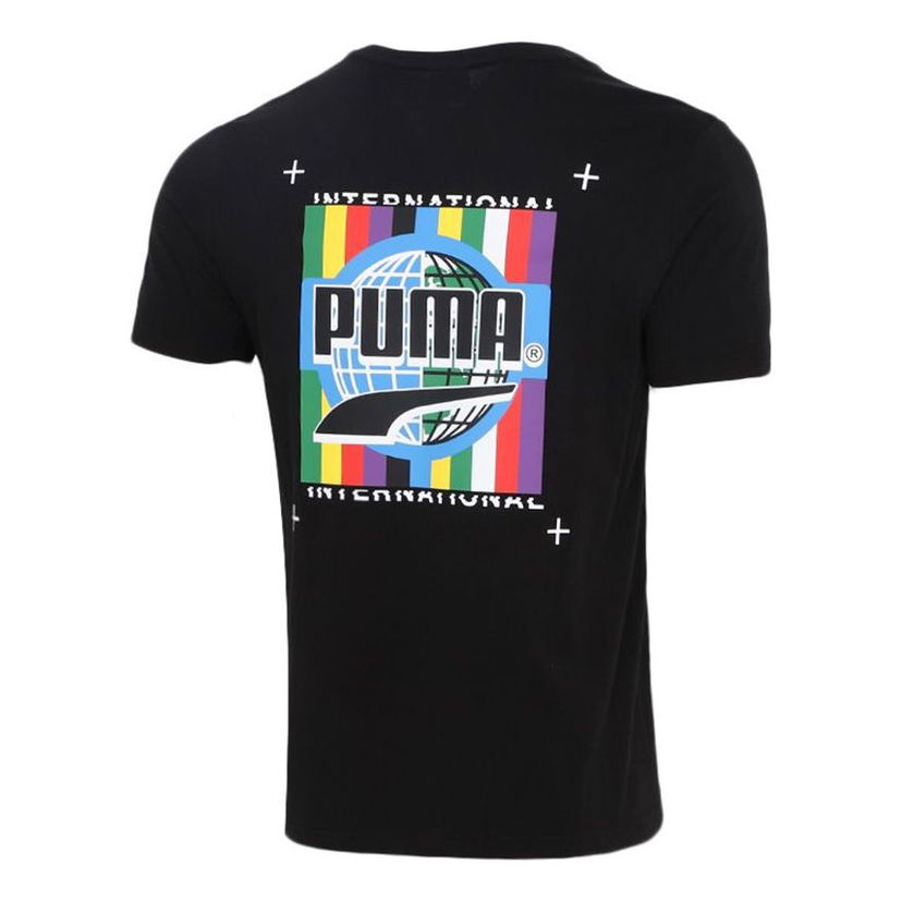 Тениска Puma International Graphic Print Short Sleeve T-Shirt Черно | 531307-01
