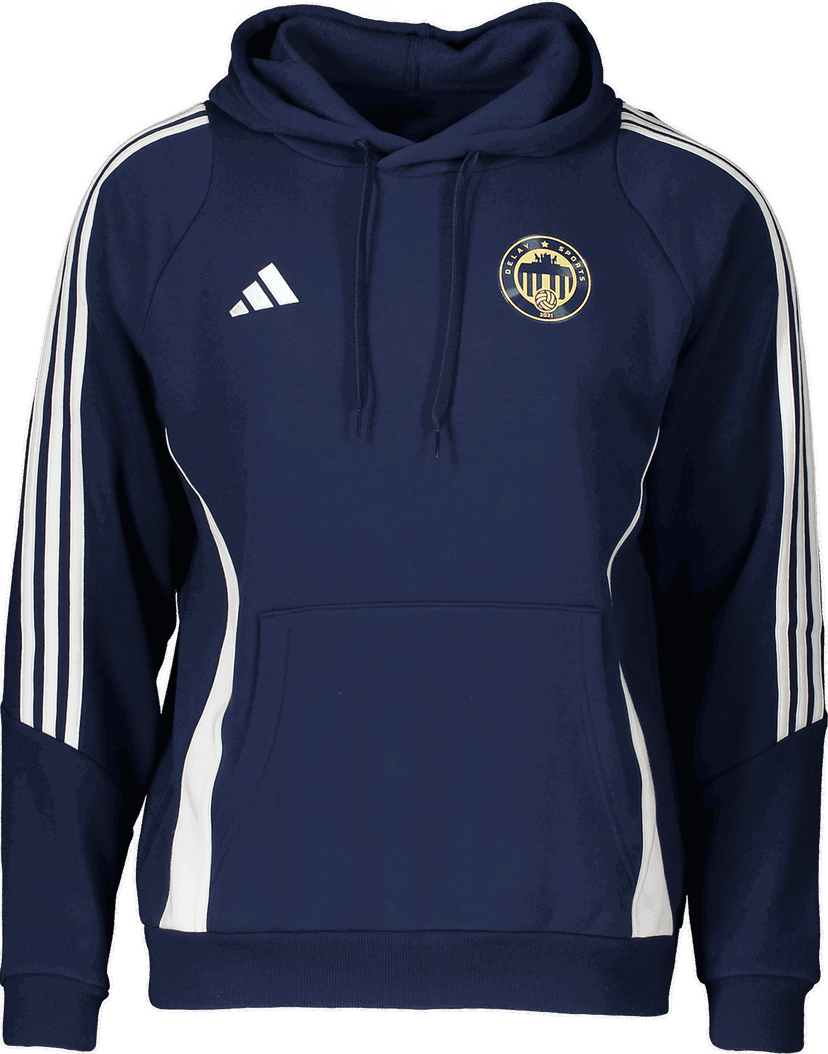 Суитчър adidas Originals Delay Sports Striped Pullover Hoody Тъмно синьо | 6dsir7546