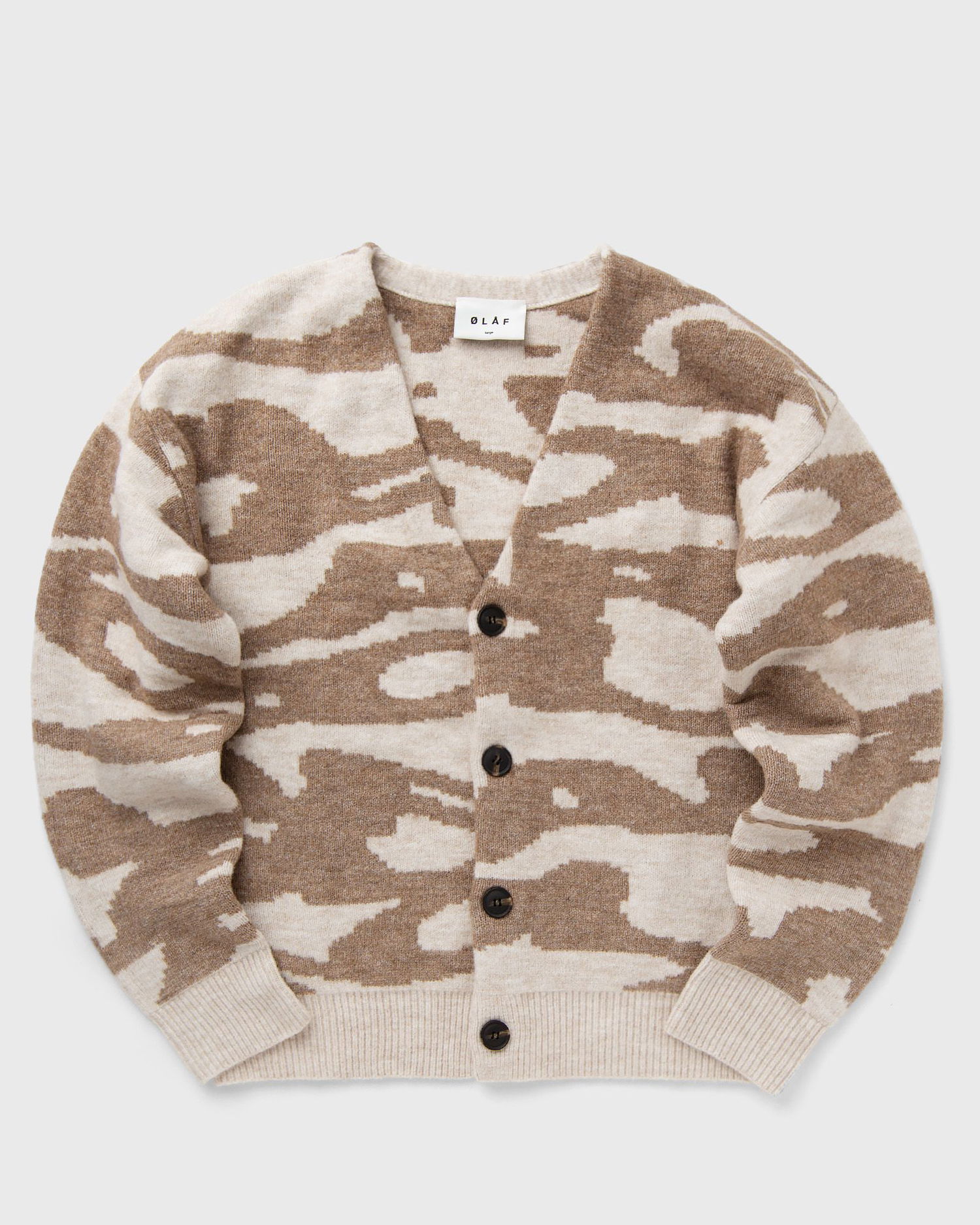 Пуловер ØLÅF WAVY DRIFT KNITTED CARDIGAN Кафяво | M180705-BRUNETTE, 0