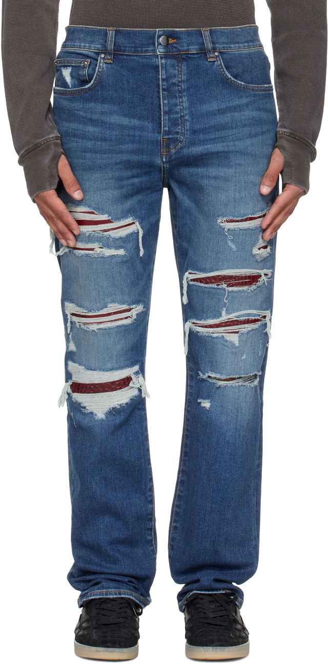 AMIRI Croc Slim Thrasher Jeans