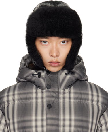Шапка Burberry Burberry Check Wool Trapper Hat Сиво | 8114830, 0