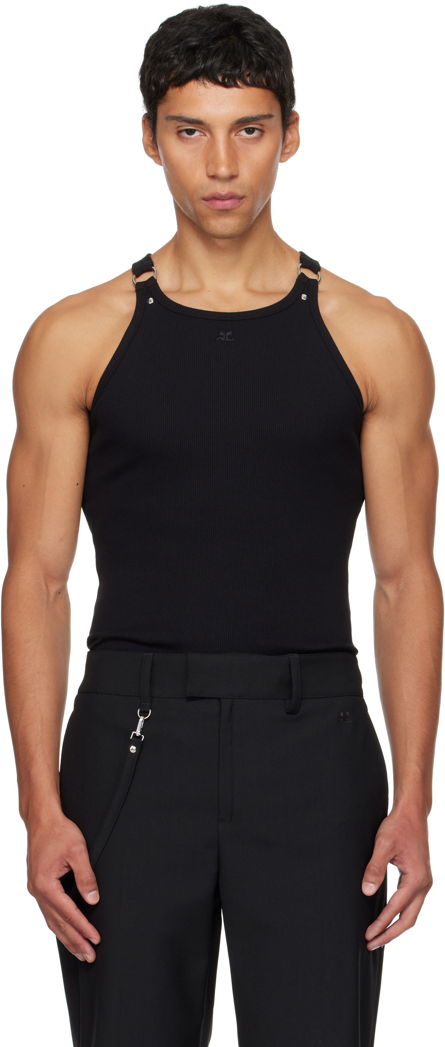 Потник Courrèges Courrèges Buckle 90's Rib Tank Top Черно | 325JDE139JS0194, 0