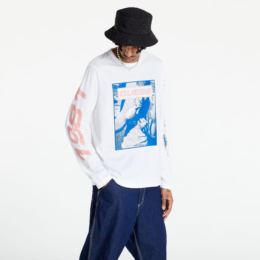 Тениска GUESS Lion Logo Tee Бяло | M2YI26I3Z00-G011, 0