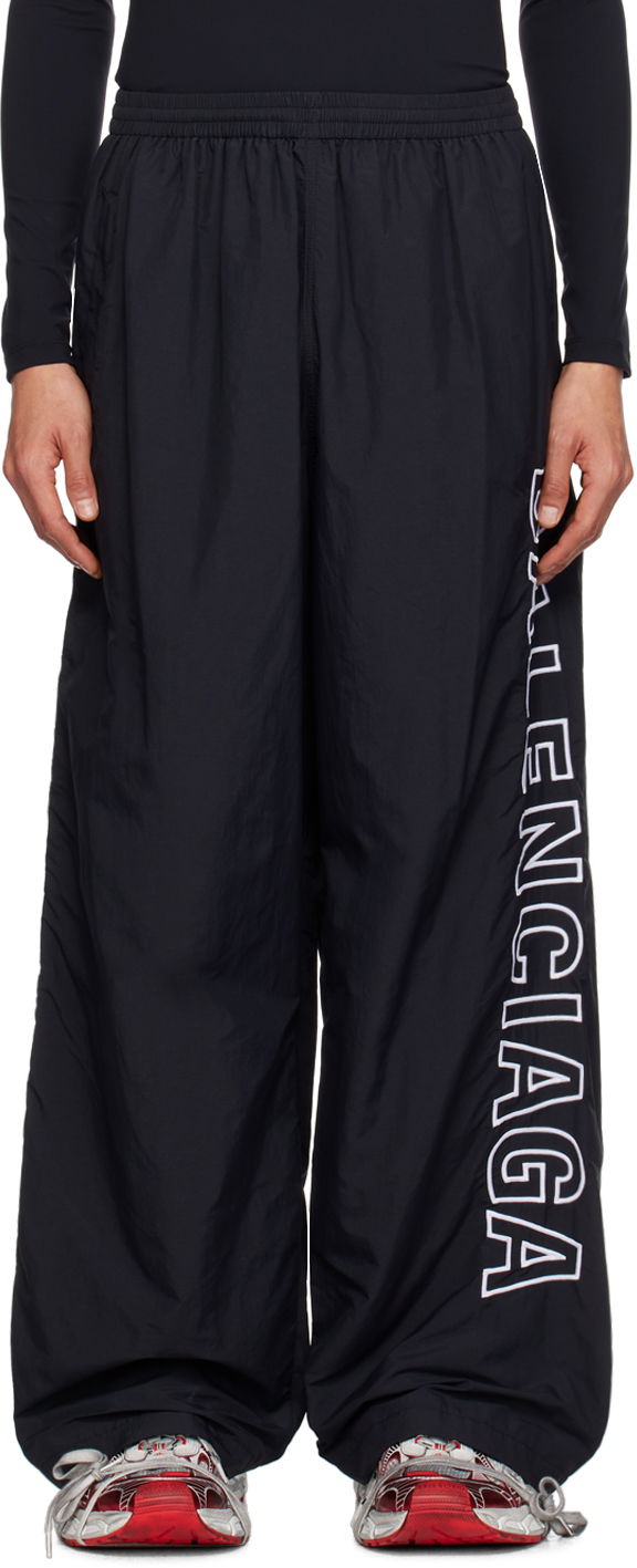 Панталони Balenciaga Embroidered Track Черно | 768829-TNO79-1000, 0