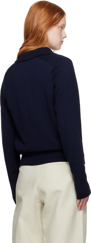 Пуловер Studio Nicholson Studio Nicholson Sark Polo Sweater Тъмно синьо | SARK SN - 1503, 2