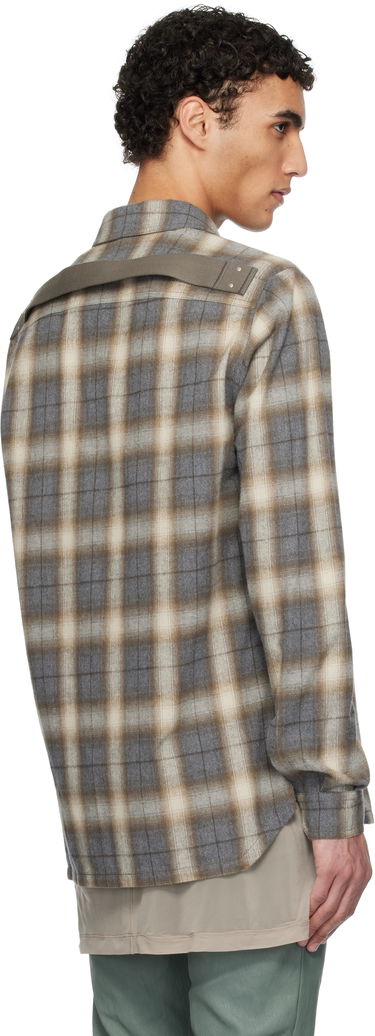Риза Rick Owens Rick Owens Hollywood Plaid Overshirt Кафяво | RU01E5236 CP, 2