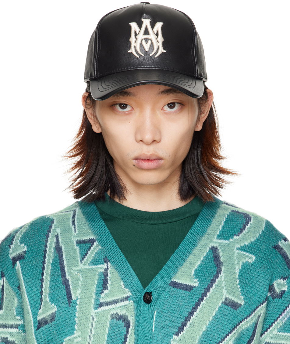 Шапка с козирка AMIRI MA Full Leather Cap Черно | PS24MAH024, 0