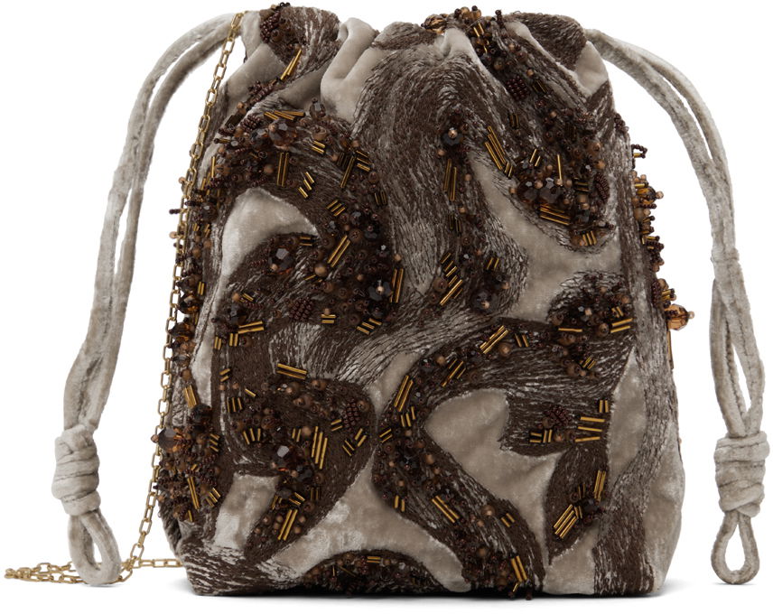 Облекло Dries Van Noten Taupe Cloud Bag Кафяво | 242-011509-600, 0