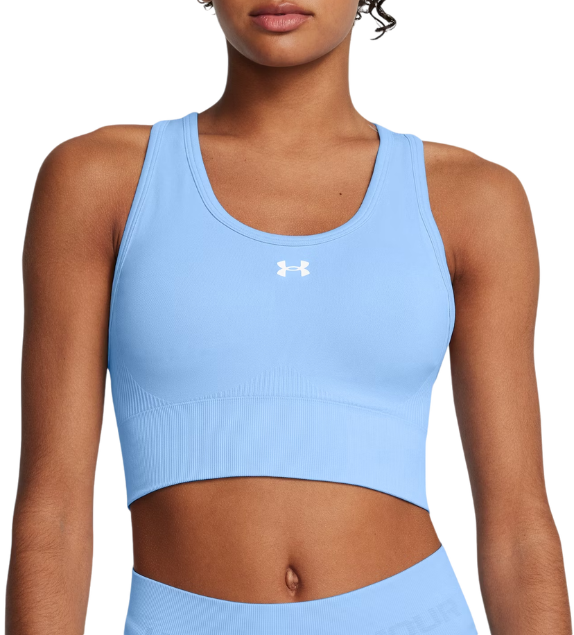 Сутиен Under Armour Seamless Mid Sports Bra Синьо | 1384419-465