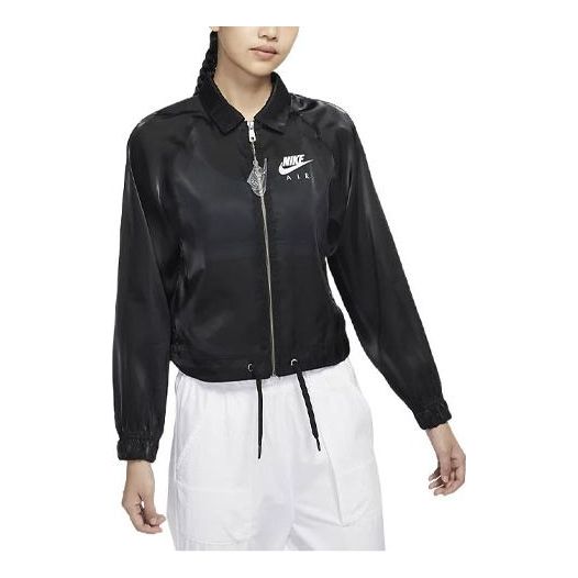 Яке бомбър Nike Logo Print Zip-Up Jacket Черно | DJ1057-010, 0