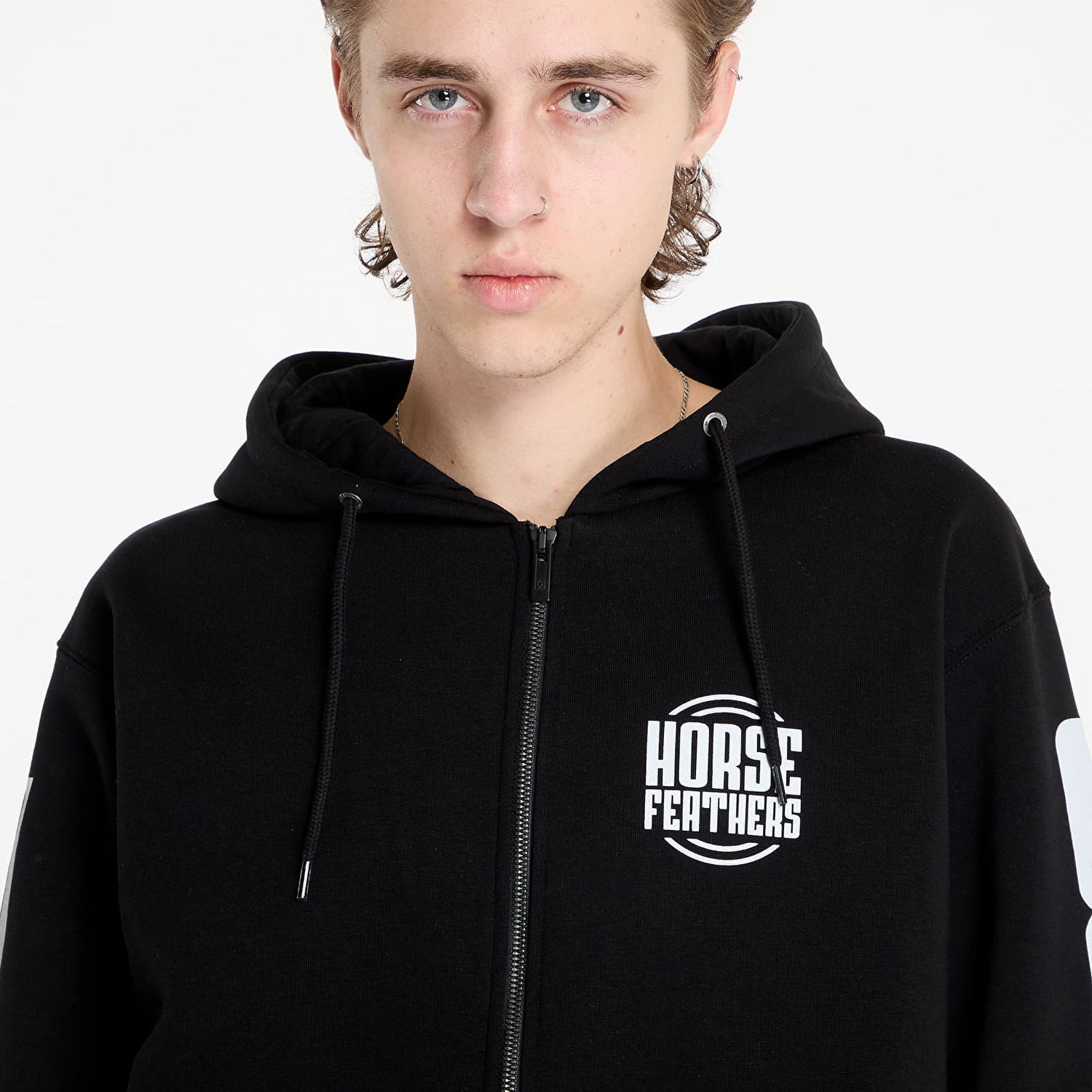 Суитчър Horsefeathers Tall Typo Sweatshirt Black M Черно | SM1351A, 1