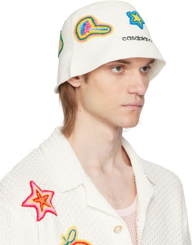 Шапка Casablanca Casablanca Crochet Bucket Hat Бяло | AS25-HAT-079-01, 1