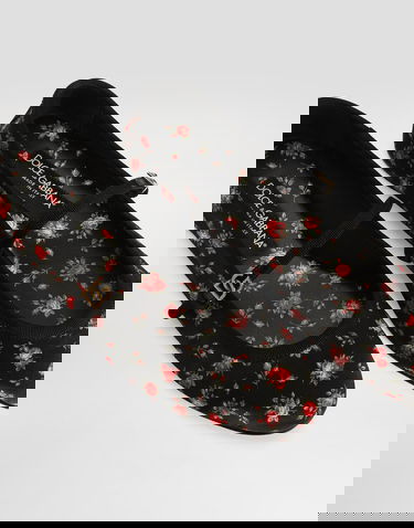 Кецове и обувки Dolce & Gabbana Satin Ballet Flats With Little Roses Print Многоцветен | CB0284AX256HN5XJ, 3