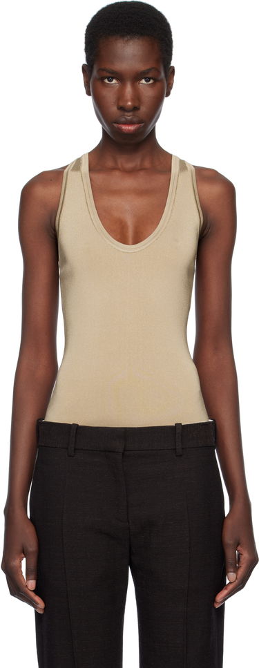 Потник FERRAGAMO Ferragamo Knitted Bodysuit Бежово | 783140, 0