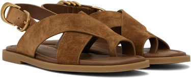 Аксесоари rag & bone rag & bone Gia Suede Crossover Sandals Кафяво | WFF25SF1004SU04, 3