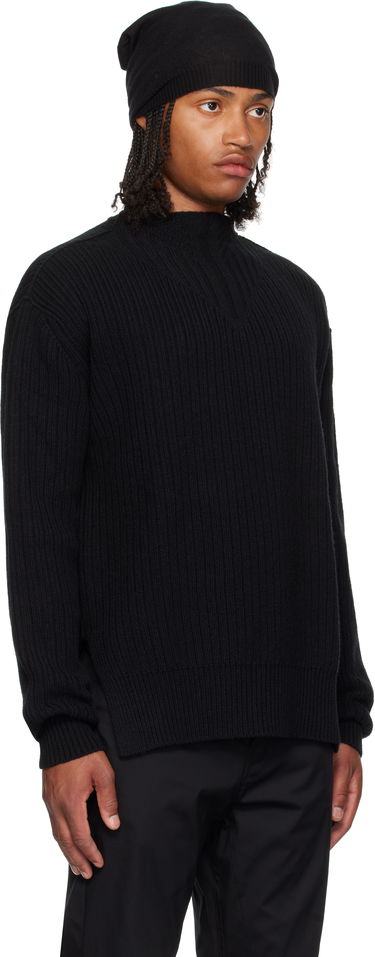 Пуловер Rick Owens Rick Owens Concordians Fisherman Round Neck Sweater Черно | RU02E1649 KWV, 1