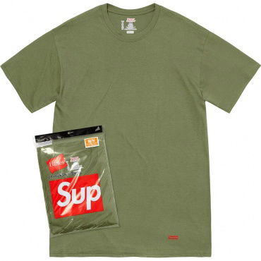 Тениска Supreme Hanes Tagless Tees Зелено | SS22A24, 0