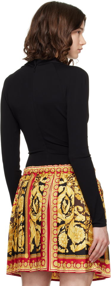 Облекло Versace Versace Safety Pin Draped Fitted Bodysuit Черно | 1021018_1A14475, 2