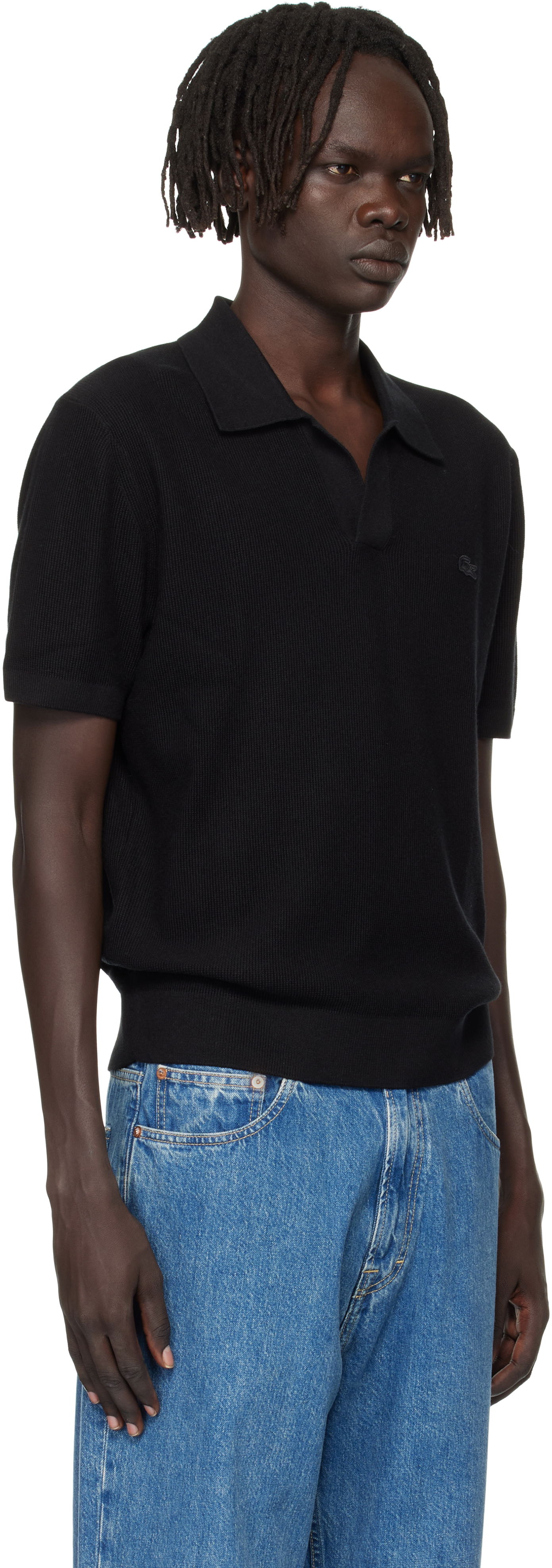 Поло тениска Lacoste Lacoste Open Collar Polo Черно | AH5186_031, 1