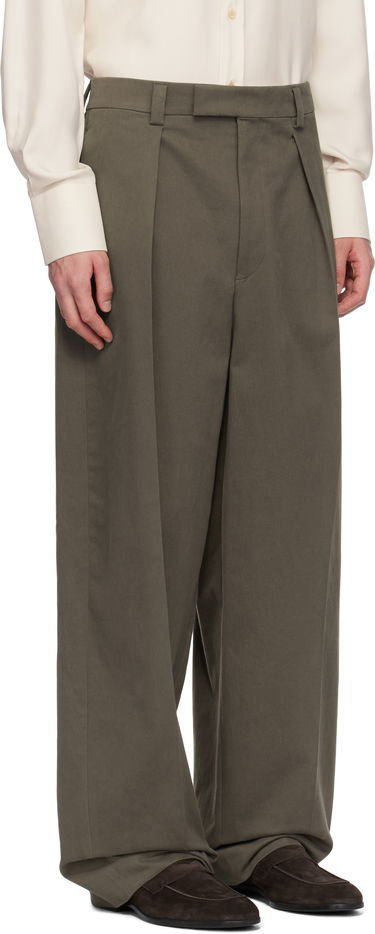 Панталони FERRAGAMO Ferragamo Inverted Pleats Trousers Зелено | 782861, 1
