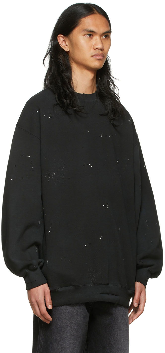 Суитчър We11done We11done Paint Splatter Sweatshirt Черно | WD-TS1-22-620-U-BK, 1