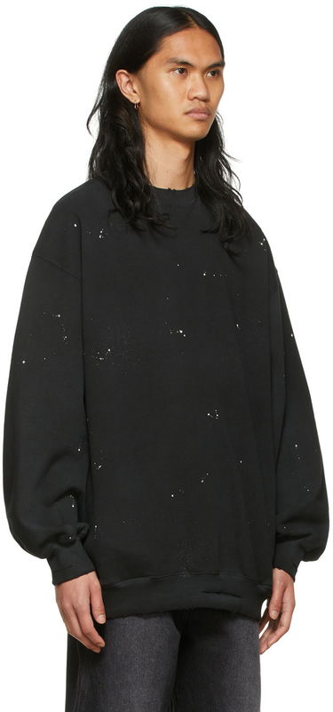 Суитчър We11done We11done Paint Splatter Sweatshirt Черно | WD-TS1-22-620-U-BK, 1