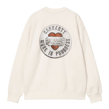 Суитчър Carhartt WIP Women's Button Sweatshirt Бяло | I034721_9, 1
