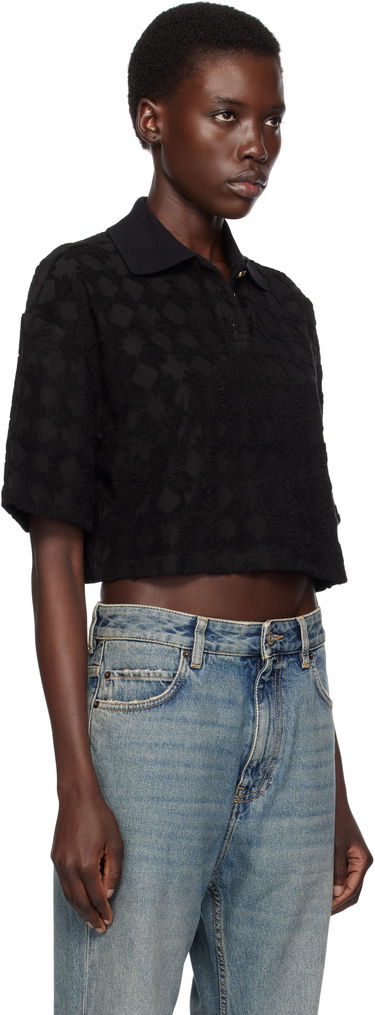 Поло тениска AMIRI AMIRI MA Quad Toweling Cropped Polo Черно | AWJYPO1009, 1