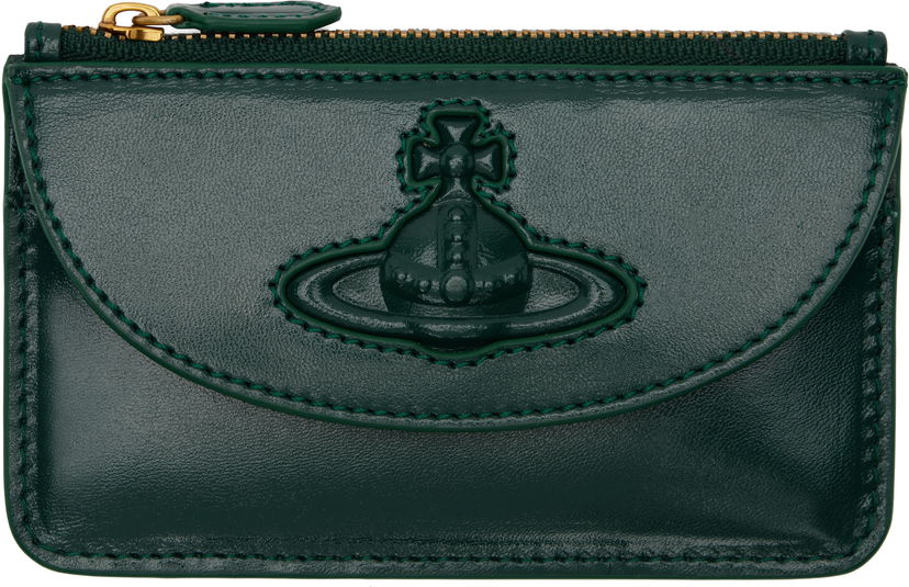 Портфейл Vivienne Westwood Half Moon Card Holder Зелено | 5402000JW-L008L-