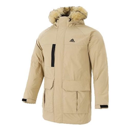 Парка adidas Originals Hooded Down Parka Jacket Бежово | H20766