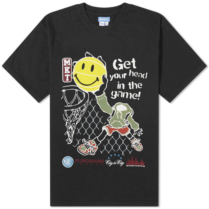 Тениска MARKET Smiley Head In The Game T-Shirt Черно | 399001666-WBK