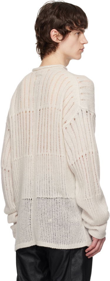 Пуловер Rick Owens Rick Owens Hollywood Oversized Knit Sweater Бежово | RU01E5681 KGRID, 2