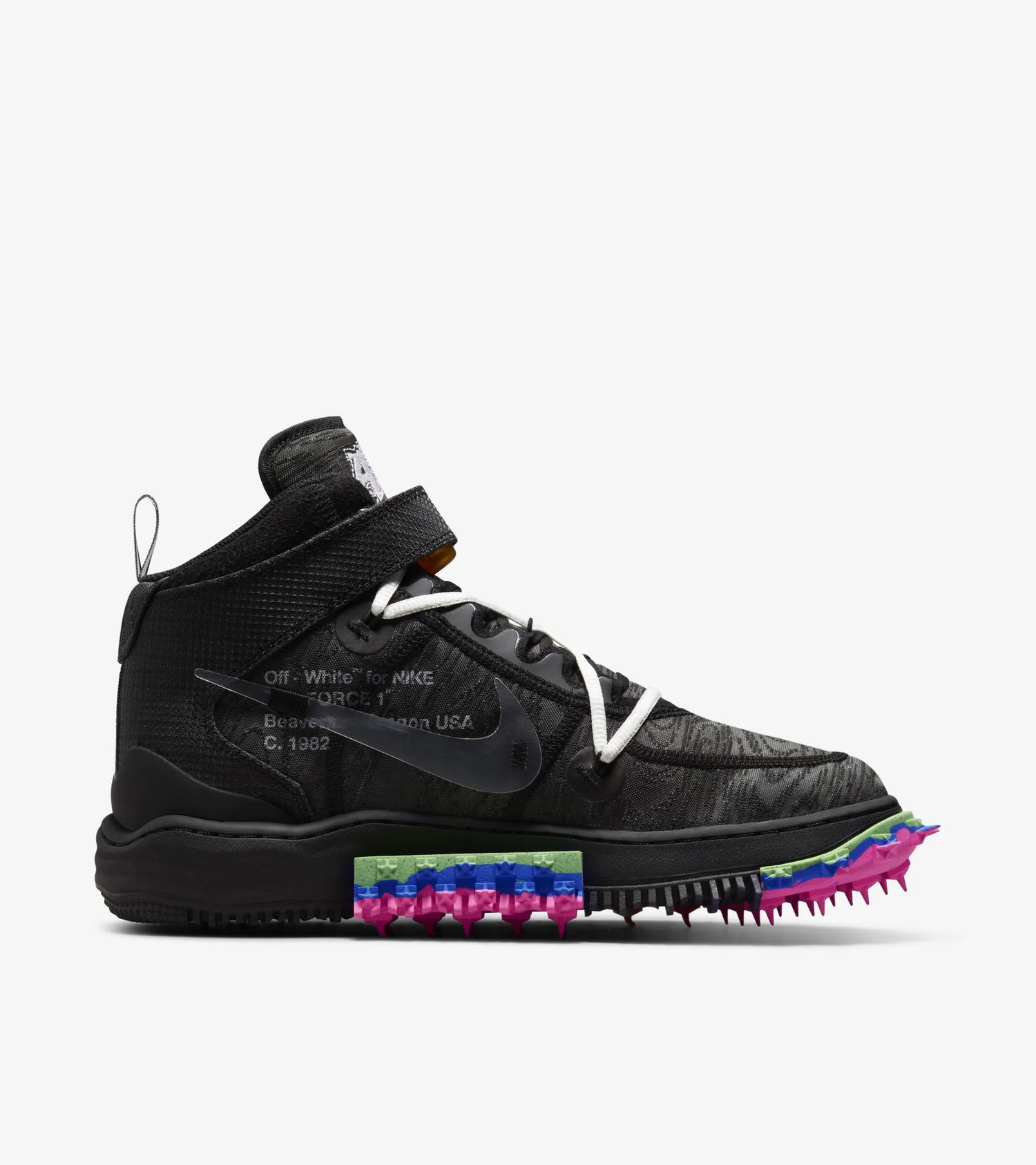 Кецове и обувки Nike Off-White x Air Force 1 Mid "Black" Черно | DO6290-001, 1
