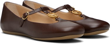 Кецове и обувки CHLOÉ Leonore Ballerina Flats Кафяво | CH25W14XUO, 3