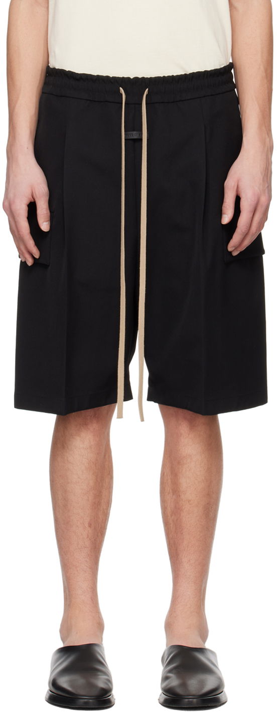 Къси панталони Fear of God Black Heavyweight Shorts Черно | FG840-515WCT, 0