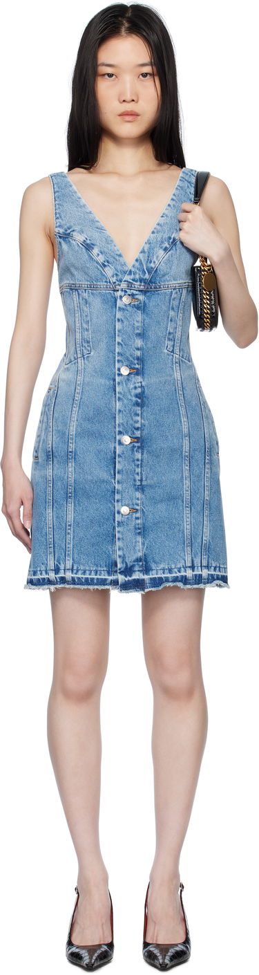 Pокля Stella McCartney Stella McCartney Vintage Wash Denim Minidress Синьо | 6D03553SQH05, 0